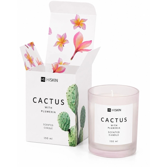 HISKIN swieca sojowa zapachowa KAKTUS i PLUMERIA 150ml