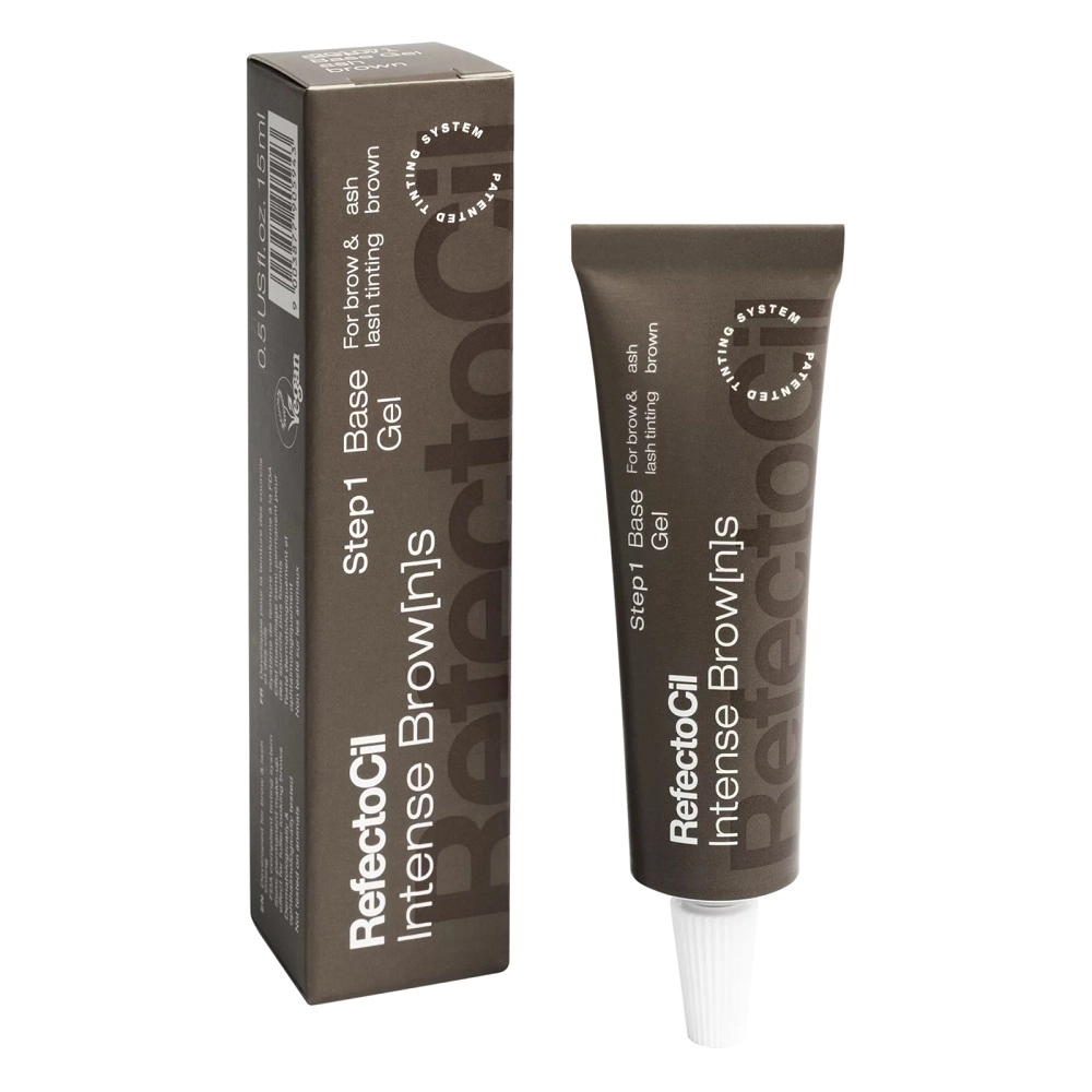 RefectoCil IB Base Gel Ash Brown Farbka do brwi i rzęs w odcieniu Popielaty Brąz 15ml 