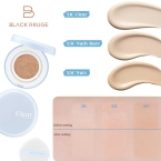 BLACK ROUGE Thin Layer Clear Cushion - Wegański podkład z efektem soft-focus i naturalnego semi-matu SPF 50+ PA++++ Clear 14g