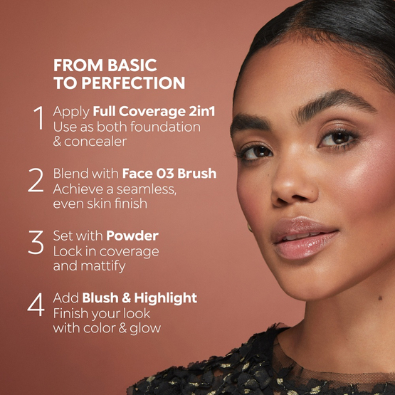 KIKO Milano Full Coverage 2-In-1 Foundation & Concealer mocno kryjący podkład i korektor 2 w 1 Warm Beige 30 25ml