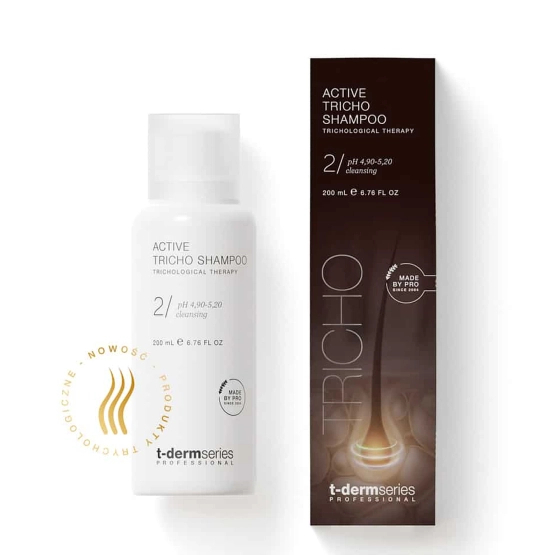 Organic Series Active Tricho Shampoo - Szampon stymulujący wzrost: Arginina + Prebiotyki, Skrzyp, Niacynamid, Kofeina i Tarczyca Bajkalska 200 ml