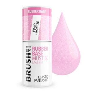 BrushUp! Baza hybrydowa do paznokci Rubber Base Must Be: Elastic Fantastic Pinky Promise 5g