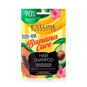 Eveline Cosmetics Food for Hair Banana Care Szampon do włosów farbowanych z pasemkami i zniszczonych 20ml