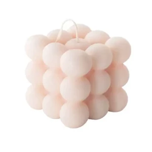 Mohani 100% Naturalna świeca bubble z wosku rzepakowego - różowa, duża 150g