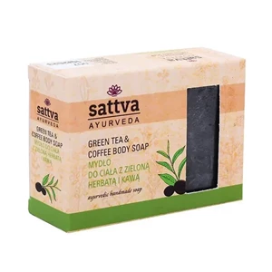 Sattva Ayurveda Mydło glicerynowe Zielona herbata i Kawa 125g 