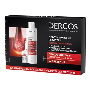 Vichy Zestaw prezentowy Dercos Aminexil (Ampułki dla mężczyzn + szampon wzmacniający 200mll)