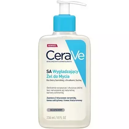 CeraVe SA Żel wygładzający do mycia dla skóry szorstkiej, z grudkami, suchej 236 ml 