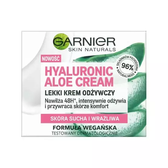 Garnier Skin Naturals Hyaluronic Aloe Cream Lekki krem odżywczy 50 ml