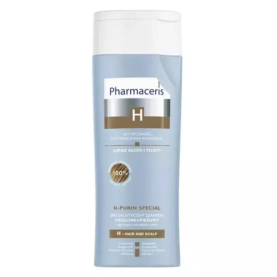 Pharmaceris H Purin Special, Specjalistyczny szampon przeciwłupieżowy na łupież suchy i tłusty, 250 ml